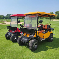Véhicule de tourisme électrique JINWO 72V pour le golf, longue portée, 2+2 places, 4 roues, avec toit, certifié CE, 30-90 km/h, Grade 25