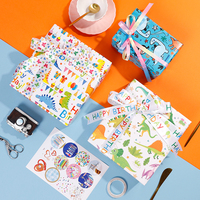 Papier d'emballage cadeau d'anniversaire JUDE, papier d'art 80 g/m² ou papier LWC 60 g/m² 70 g/m², design personnalisé