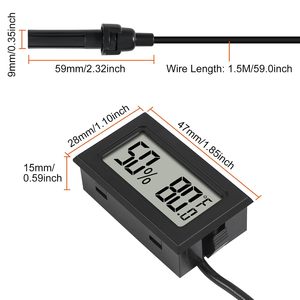 Mini thermomètre numérique, hygromètre, sonde, capteur, écran LCD, jauge de température et d'humidité, <span class=keywords><strong>Fahrenheit</strong></span>, pour incubateur, terrarium, plante - Product Image 4