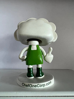 Mascotte personnalisée en résine avec logo d'entreprise, décoration d'intérieur, souvenir, cadeau de Noël pour les clients, fabriquée par une entreprise alimentaire