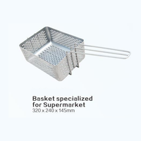 Panier de poulet frit en acier inoxydable direct d'usine panier de friture de frites profondes pour supermarché