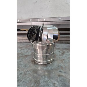 Campana de Chimenea Giratoria Impulsada por el Viento, Acero Inoxidable 304, Certificación KIWA, Diseño Industrial, Hecho en Italia, para Extracción de Gases de Combustión - Product Image 2