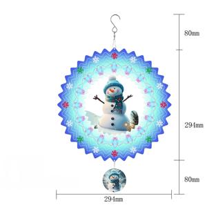 Artificial Rectangle Stainless Steel Hanging Wind Spinner Waterproof Garden Ornament for Christmas Gifts Holiday Decorations - Product Image 2