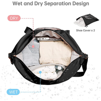 Sac de sport en nylon, sac de voyage, sac de sport de loisirs, sac de yoga, sac de sport portable rose, sac de voyage, sac de sport, sac de sport à bandoulière, sac de week-end