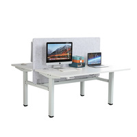 Mobilier de bureau électrique modulaire postes de travail pieds en métal cabines modernes poste de travail pour 4 personnes