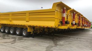EAST Heavy Duty 40ft 5 ejes 100 toneladas 150 toneladas 200t transporte de piedra equipo de inclinación semirremolque volquete - Product Image 3