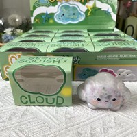Balle anti-stress en forme de nuage à blocs de construction faite à la main, à remontée lente, jouet sensoriel à presser