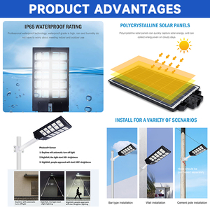 Luces Solares LED Integradas Todo en Uno para Exteriores, Resistentes al Agua IP65, 800W 1000W 1500W 2000W, Gran Oferta, Garantía de Calidad - Product Image 3