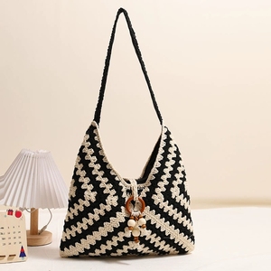 <span class=keywords><strong>Sac</strong></span> en <span class=keywords><strong>crochet</strong></span> tissé de style <span class=keywords><strong>bohème</strong></span> multicolore grand-mère motif carré été plage vacances épaule <span class=keywords><strong>sac</strong></span> à main pour dames - Product Image 5