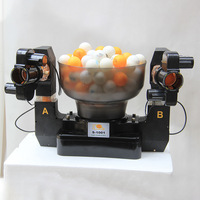 Robot de service automatique de tennis de table à double tête, vitesse réglable, machine d'entraînement de ping-pong pour l'entraînement des clubs sportifs