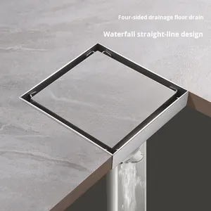 Desagüe de Piso Personalizado de Acero Inoxidable 304, Estilo Americano, Superficie Pulida, Largo, Antiolor, para Baño y Ducha - Product Image 4