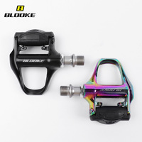 Pédale de vélo en alliage d'aluminium ultralégère, arc-en-ciel, multicolore, électro-plaquée, roulement scellé, autobloquante
