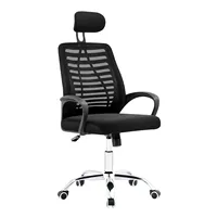 Avec appui-tête-Durable fer plastique nylon matériel pleine maille tissu pivotant chaise de direction moderne ergonomique chaise de bureau