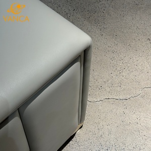 Italian Style Genuine Leather Sofa Stool <strong>Low</strong> <strong>Footstool</strong> for Living Room Square Dressing Coffee Table Shoe Changing Ottomans - Product Image 5