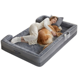 Removable <strong>and</strong> Washable Non-slip Bottom with Blanket Pillow Large Pet <strong>Sofa</strong> Sponge Cushion Rectangular Human <strong>and</strong> <strong>Dog</strong> <strong>Bed</strong> - Product Image 4