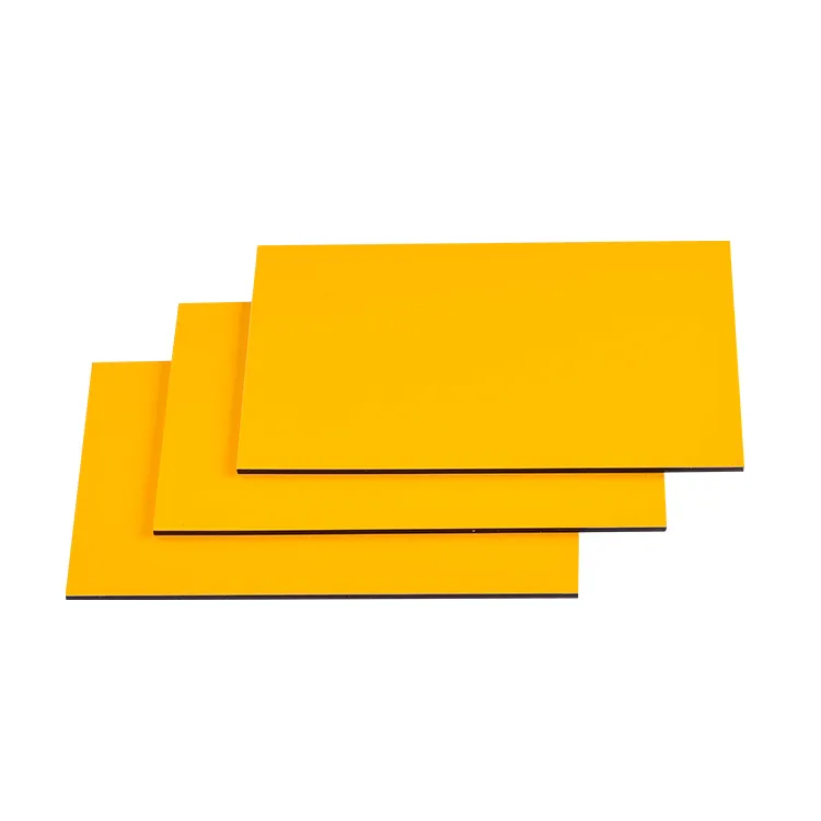 pvdf acm digital printable cladding exterior Advertising Yellow uv pre-coating aluminum composite panel for building material