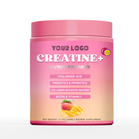 Créatine monohydrate en poudre de haute qualité avec collagène, prébiotiques et probiotiques, compléments tout-en-un pour des gains musculaires minces