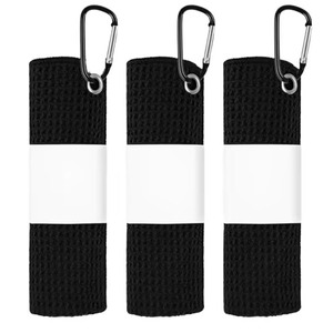 Serviette de <span class=keywords><strong>golf</strong></span> en microfibre certifiée TUV, motif gaufré, super absorbante, résistante au sable, douce, avec mousqueton, qualité supérieure - Product Image 1