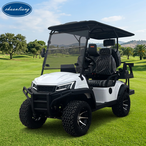 Nuovo Golf Cart Elettrico Bianco a 4 Posti, Batteria al Litio 72V, Alta Velocità, Pneumatici Fuoristrada <span class=keywords><strong>per</strong></span> Fattorie, Parchi, Hotel - Product Image 1