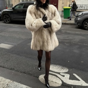 Abrigo de Piel de Invierno de Alta Calidad Personalizado para Mujer, Elegante, Casual, Holgado, Cálido y de Gran Tamaño - Product Image 1