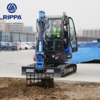 Excavator Mini Crawler 3,5 Ton Mesin Diesel Kubota EPA EURO 5, Grosir Pabrik, Mini Excavator untuk Pertanian dengan Bucket