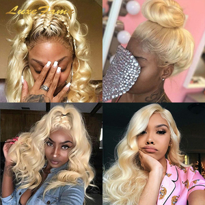 Perruque Lace Front Wig naturelle frisée Blonde, cheveux humains, <span class=keywords><strong>Afro</strong></span> bouclés, queue de cheval, vente en gros,