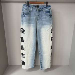 <span class=keywords><strong>Jeans</strong></span> Denim da <span class=keywords><strong>Uomo</strong></span> 2026 di Lusso, Nuovi Pantaloni Ricamati Firmati, Modello Baggy Dritto Hip Hop, Collezione Mixed Emotion - Product Image 5