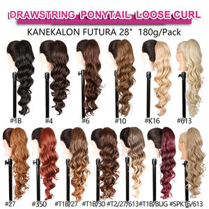 แฮร์พีซผมยาวสังเคราะห์สำหรับต่อผม,แฮร์พีซสีดำขายส่งแบบแอฟโฟร่สีไล่เฉดสียากิทรงตรง - Product Image 3