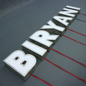 CARREY 定制铝制背光3D LED发光招牌，适用于商业公司酒吧装饰，室内/室外使用，通道字母 - Product Image 2