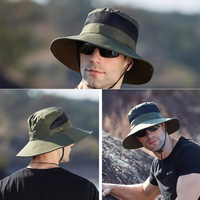 Chapeau Bob Unisexe à Large Bord Personnalisable avec Logo, Chapeau de Pêcheur Décontracté en Maille Respirante pour l'Extérieur, Visière Pare-Soleil à Grand Bord