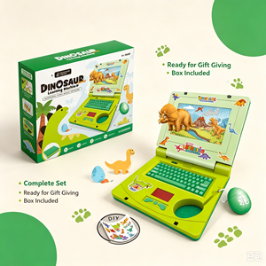 <span class=keywords><strong>Ordinateur</strong></span> portable jouet <span class=keywords><strong>éducatif</strong></span> dinosaure avec souris, lumière et musique pour enfants - Product Image 4