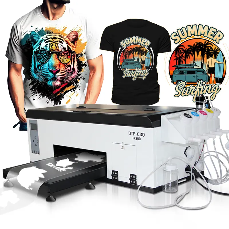 Hochwertige A3 30cm PET-Transferfolie TX800 Impresora DTF A3 DTF-Drucker T-Shirt-Druckmaschine