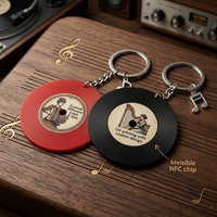 Porte-clés album en acrylique NFC programmable, impression personnalisée, lecteur de musique NFC