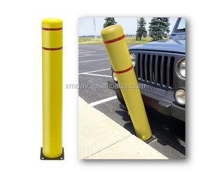 Protección de Estacionamiento de Metal Amarillo Resistente para Exteriores, Protección Contra Choques Montada en Superficie, Personalizada, de Acero Inoxidable, Seguridad Vial, 100 Piezas - Product Image 2