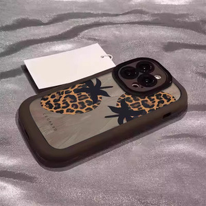 Sang trọng <span class=keywords><strong>Leopard</strong></span> in ấn Puff phong cách Silicone điện thoại di động Bìa trường hợp đối với <span class=keywords><strong>iPhone</strong></span> <span class=keywords><strong>6</strong></span> 7 8 x XR XS 11 12 13 14 15 16 Pro Max - Product Image 2