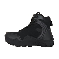 Chaussures tactiques d'extérieur à lacets, semelle épaisse, résistantes à l'usure, antidérapantes, avec semelle extérieure en caoutchouc, tige en daim, doublure en mesh, logo imprimé en 3D