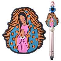 Breloque personnalisée en silicone PVC PDD Marque Vierge Marie pour la fabrication de stylos, porte-clés, bracelets DIY, Bébé Jésus, Chine