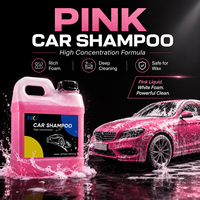 Shampooing auto haute concentration OEM, marque privée, liquide rose, savon de nettoyage pour voitures, fourniture d'usine