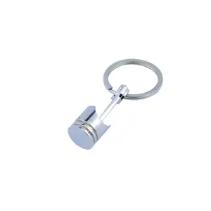 3D Alloy Piston Engine Piston Keychain Wholesale Piston Shape Keychain Rotor Auto Parts Shape Keychain