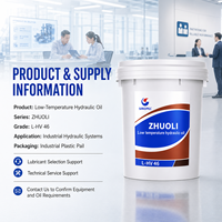 Oli Hidrolik Suhu Rendah SINOPEC Great Wall ZHUOLI L-HV 46, Cairan Hidrolik Anti-Aus AW 46, Kemasan Plastik 18L