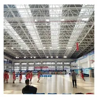 Büyük açıklıklı çelik yapı spor salonu inşaatı çatı tasarımı prefabrik uzay kafes kiriş