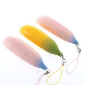 Cartone animato carino tubo di rossetto giallo rosa a forma di Banana 12.1mm bella scatola di <span class=keywords><strong>balsamo</strong></span> per le <span class=keywords><strong>labbra</strong></span> ABS 3.5g imballaggio cosmetico vuoto - Product Image 6