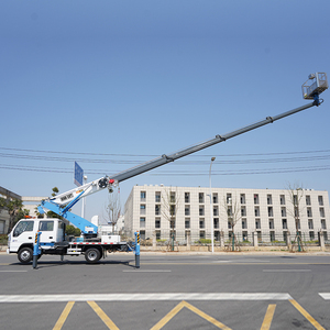 21m ISUZU đôi Cab thủy lực Kính thiên văn truy cập thang xô xe tải Boom nâng công việc trên không với móc tời - Product Image 3
