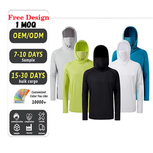 เสื้อตกปลาแขนยาวสำหรับผู้ชายเสื้อตกปลามีฮู้ด UPF 50 + เสื้อตกปลา - Product Image 1