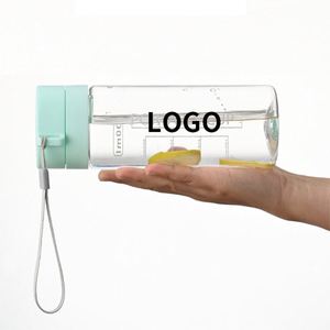Custom Transparent Large Capacity Printed Logo Clear Plastic <b>Water</b> Drink <b>Bottle</b> With Rope - Product Image 1