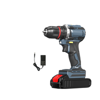 Perceuse à percussion sans fil compacte rechargeable haute puissance à moteur à balais et mandrin à changement rapide, pour usage transfrontalier