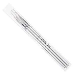 3Pcs/Set Kolinsky Gel Nail Art Line Painting <b>Brushes</b> Crystal Acrylic Thin Liner Drawing Pen Nail Art Manicure Tools Set - Product Image 6