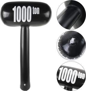 Ballon Marteau Gonflable MAKE WAVES ELI-B024, Jouet d'Halloween en PVC Noir, Flexible et Durable, 25,2x13,8 Pouces - Product Image 3