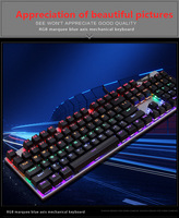Honcam Teclado y ratón para juegos con cable Combo Rgb Teclado retroiluminado para juegos con teclas multimedia Ratón para jugadores de PC con Windows