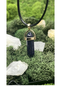 Pendentif en forme de crayon en pierre bleue dorée artisanale pour la décoration de la maison, cadeau et artisanat, prix de gros - Product Image 2